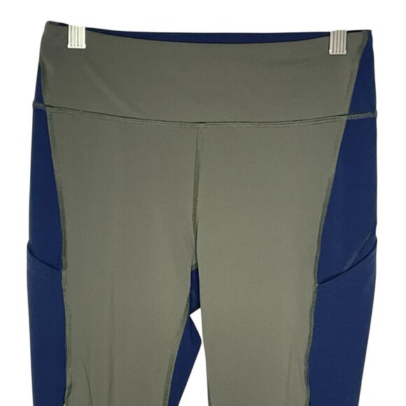 Outdoor Voices Leggings Women’s Small Tea Tree/Dark Sky/Wheat Zoom 7/8 - Picture 2 of 4